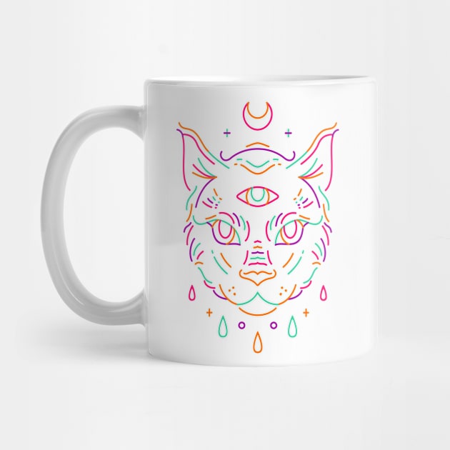 Triple EYE Cat Monoline by Mako Design 